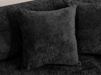 3 Seater Sofa With Built In Pet Bed Nook, Curved Design And 2 Throw Pillows