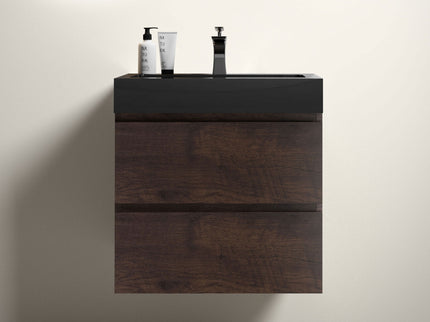 Alice - Bathroom Vanity Wall Mounted With Sink, Large Storage Floating Bathroom Vanity For Modern Bathroom, One-Piece Sink Basin Without Drain And Faucet