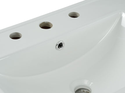 Bathroom Vanity With Sink, Minimalist Design, 45 Degrees Free Handle Doors - Antique Natural