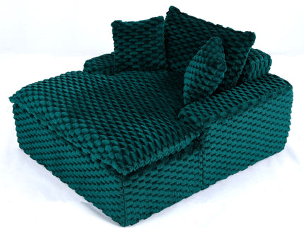 Comfort Bearing Sofa With 2 Pillows And 1 Backrest - Green