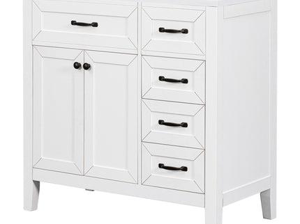 Modern Bathroom Vanity With Sink, Freestanding With Drawers And Doors