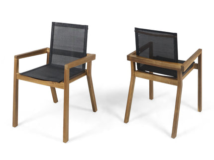 Belfast - Dining Chair With Acacia Wood Frame And Seating (Set of 2)