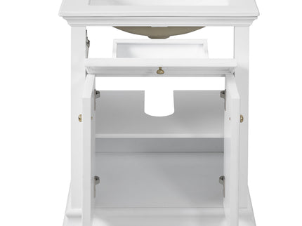 Modern Bathroom Vanity With Tip-Out Drawer And Soft-Close Hinges
