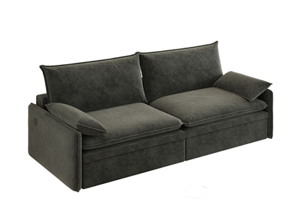 4 Seat Convertible Sleeper Sofa Bed, Modern With Storage