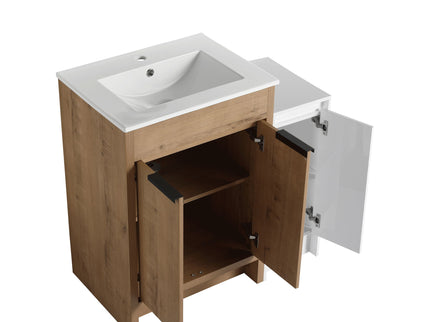 Freestanding Bathroom Vanity With Sink And Storage Cabinets, Soft Closing Doors
