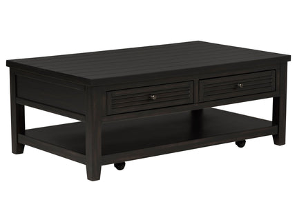 Sutter - 2 Drawer Rectangular Coffee Table - Dark Brown