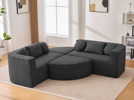 Boneless - Couch Modular Sectional Sofa With Deep Seating And Curved Design