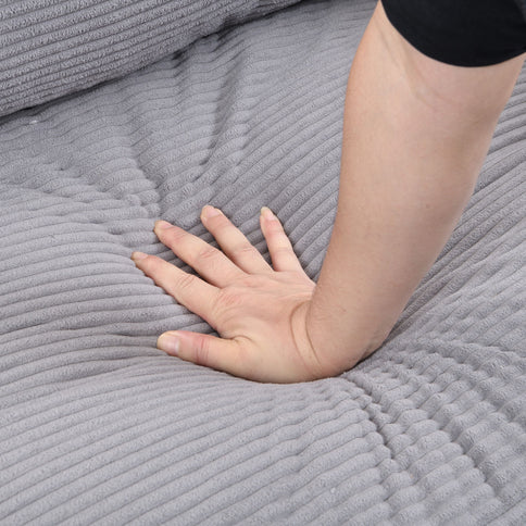 Modern Upholstered 3 Seat Sofa, High Resilience
