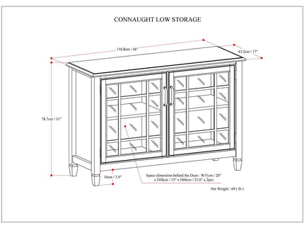 Connaught - Handcrafted Low Storage Cabinet