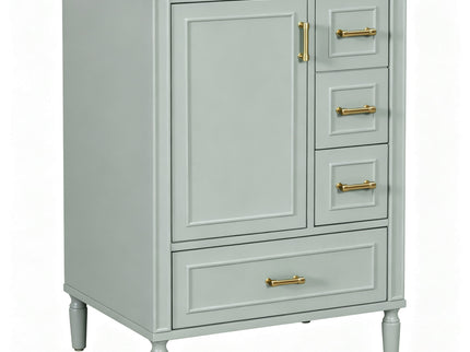 Modern Bathroom Vanity With Sink, Soft Close Doors, 3 Drawers