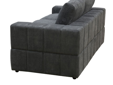 Oversized Modular Loveseat, 2 Piece Living Room Sofa Set - Dark Gray