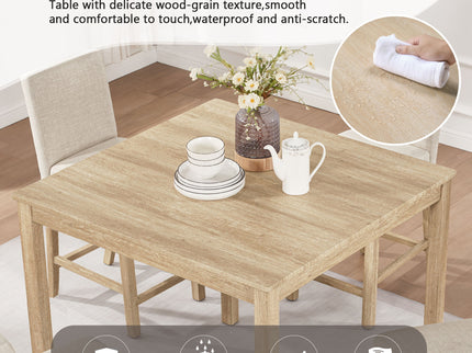 5 Piece Counter Height Table Set With 4 Chairs