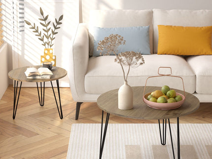 Round Nesting Coffee Table For Living Room (Set of 2)