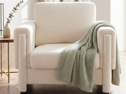 Upholstered Accent Armchair With Square Arm