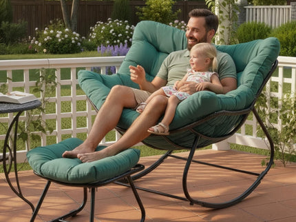 Egg Rocking Chair With Ottoman