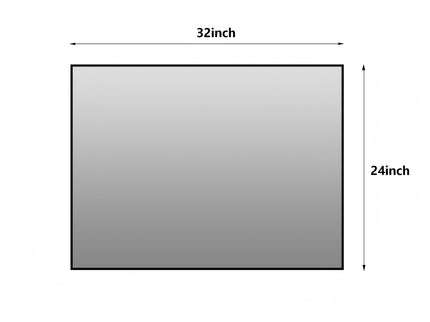 Framed Wall Mirror For Bathroom - Black