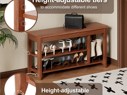 Multi Functional Double Layer Shoe Stool