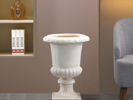 Roman Urn Planter Pot For Indoor / Outdoor - Beige White