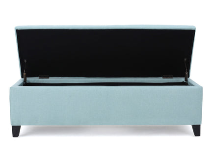 Contemporary Storage Ottoman Bench With Upholstery