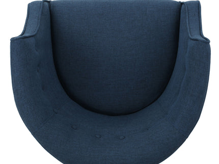 Contemporary Upholstered Club Chair With Button Tufting