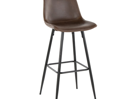 Durango - Industrial / Urban Fixed Height Counter Stool Square Footrest (Set of 2) - Black / Espresso