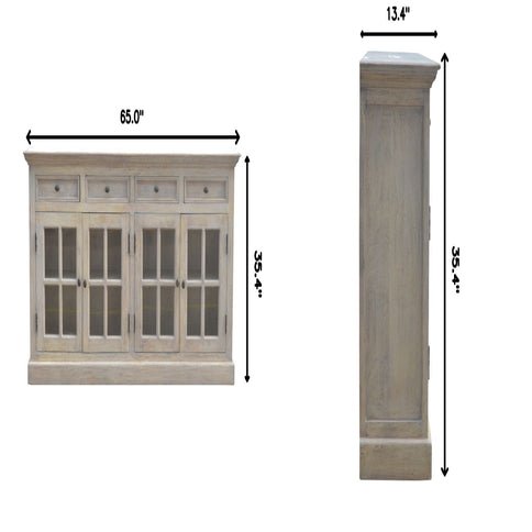 Glazed Sideboard - Gray