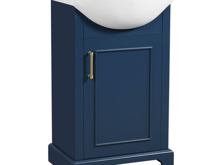 Bathroom Vanity With Bulged Sink, Cabinet, Soft-Close Door, Freestanding Single Unit