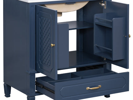 Bathroom Vanity With Sink, Soft Closing Door, Multi Functional Storage
