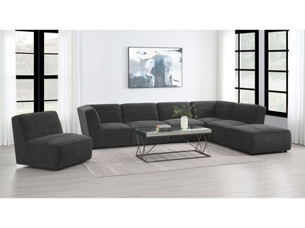 Ortega - Square Ottoman - Charcoal