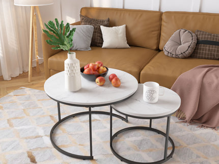 Round Nesting Coffee Table (Set of 2)