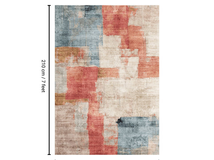 Toucan - 5' X 7' Washable Non - Slip Area Rug - Ivory Multi