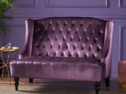 Nurturing - Upholstered Loveseat With Wing Back And Diamond Tufting