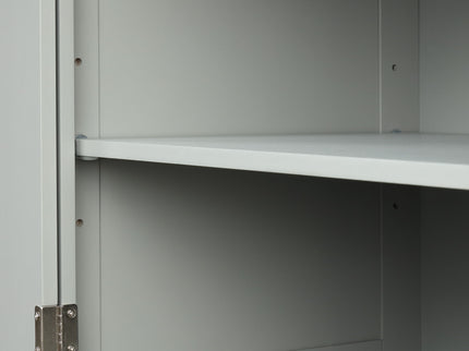 Tall Freestanding Bathroom Storage Cabinet With 2 Drawers And Adjustable Shelf