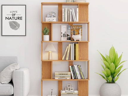 Modern 5 Tier Open Storage Bookcase