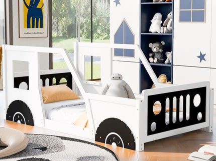 Classic Car Shaped Platform Bed With Wheels