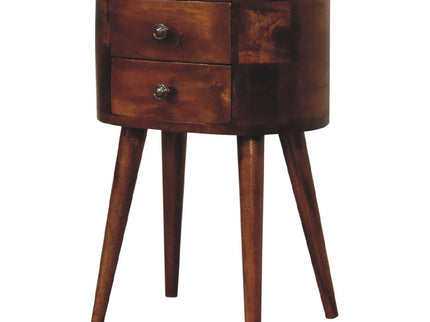 Mini Rounded Nightstand - Chestnut