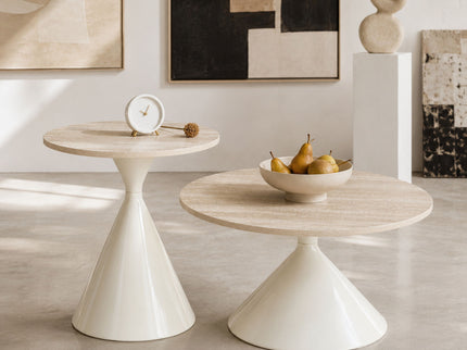 2 Piece Coffee Round Table Set
