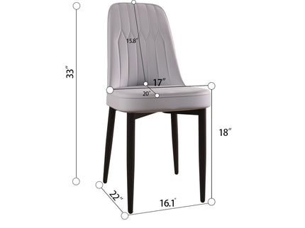 Modern Dining Chair With Cushions And Metal Legs