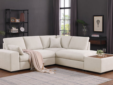 Joshua - 100" Sectional Sofa with Right Facing Chaise and Console Ottoman