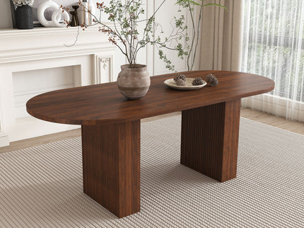 Modern Farmhouse Oval Dining Table With Slim Base