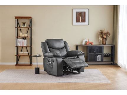 Recliner Chair With Vibration And Heating - Gray
