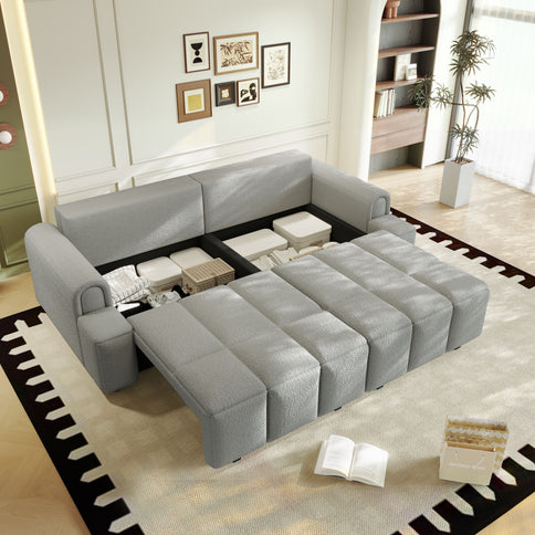 4 Seater Modern Couch With Seats Storage