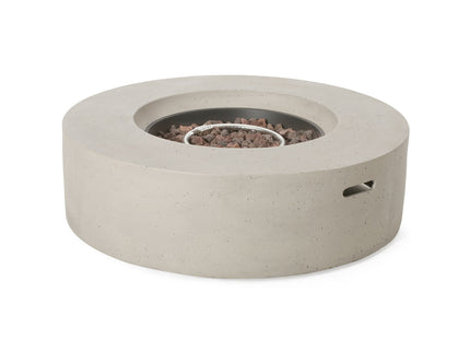 Modern Lightweight Concrete Outdoor Circular Fire Pit 50, 000 Btu