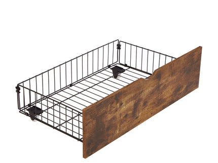 Modern Style Full Bed Drawers With Wheels Storage Solution - Brown / Black
