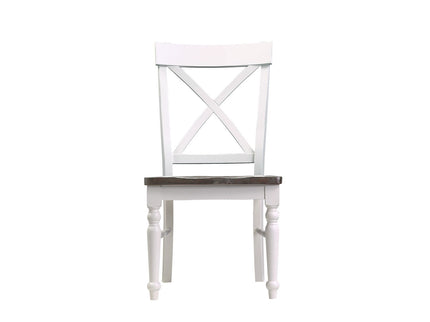 Dining Chairs (Set of 2) - Brown / White