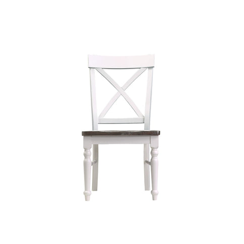Dining Chairs (Set of 2) - Brown / White