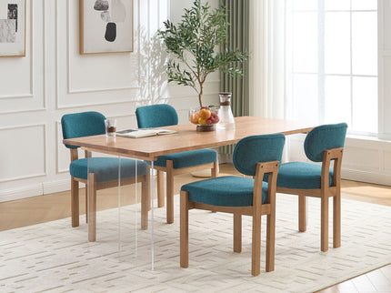 Dining Chairs With Ergonomic Backrest And Adjustable Feet (Set of 2)