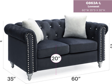 Stylish Contemporary Loveseat