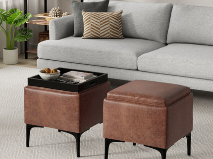 Natasha - Multifunctional Storage Ottoman With Tray