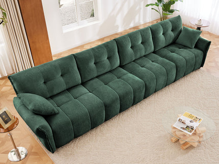Modern Sofa & Pillows, Textured Cover, High Rebound Cushions
